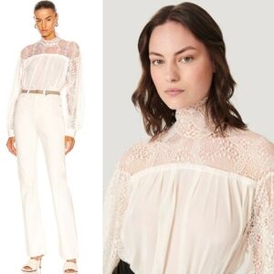 IRO Digwed Top Lace Panel Off White 38/ Medium